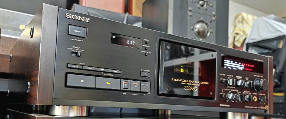 ขายเครื่องเล่นเทป SONY TC-K333ESG รุ่นใหญ่ 3 หัวเทป เสียงดีสภาพสวยมาก พร้อมใช้ หายาก Made in Japan